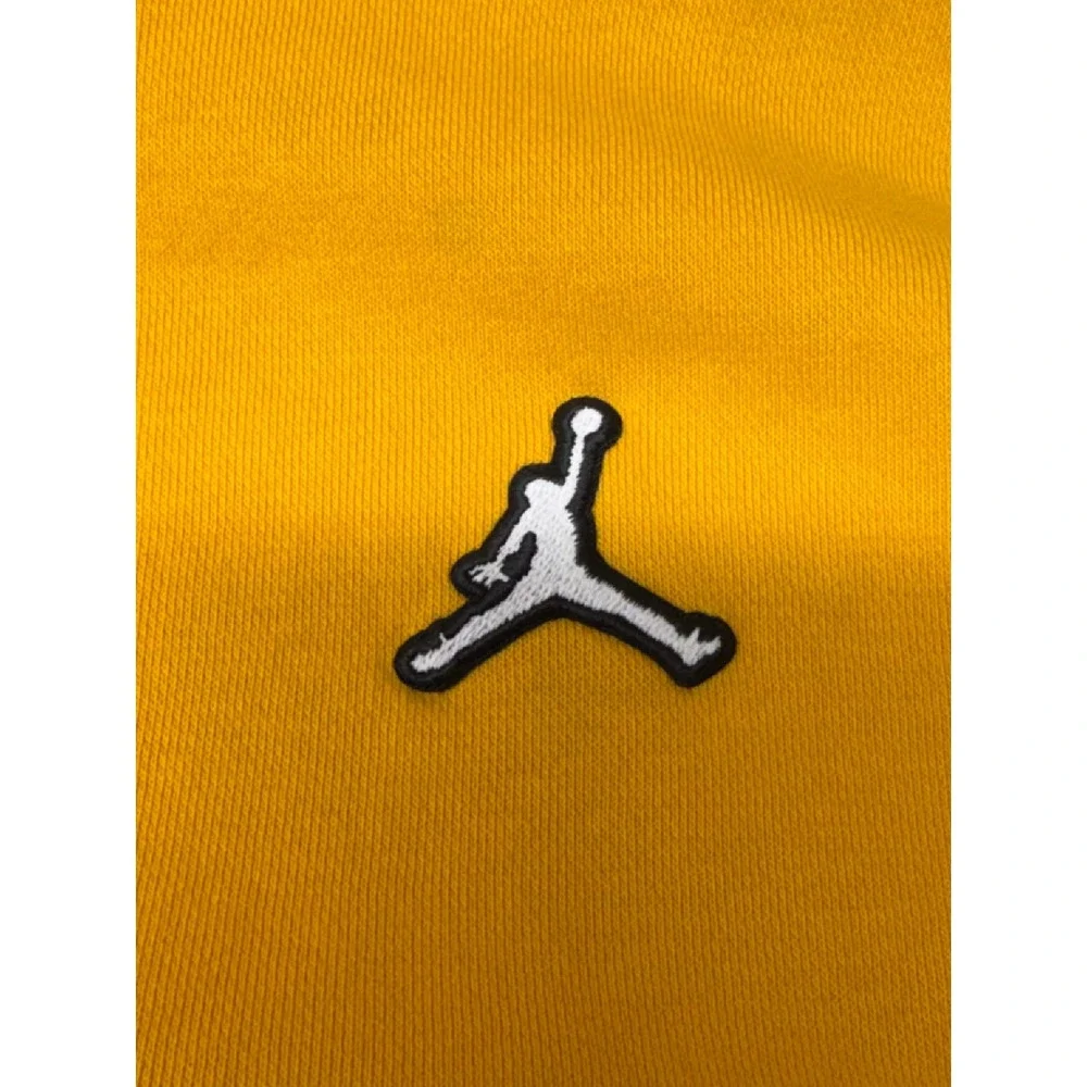 Jordan Jumpman Pullover Hoodie Yellow Mens Large Embroidered Logo Fleece